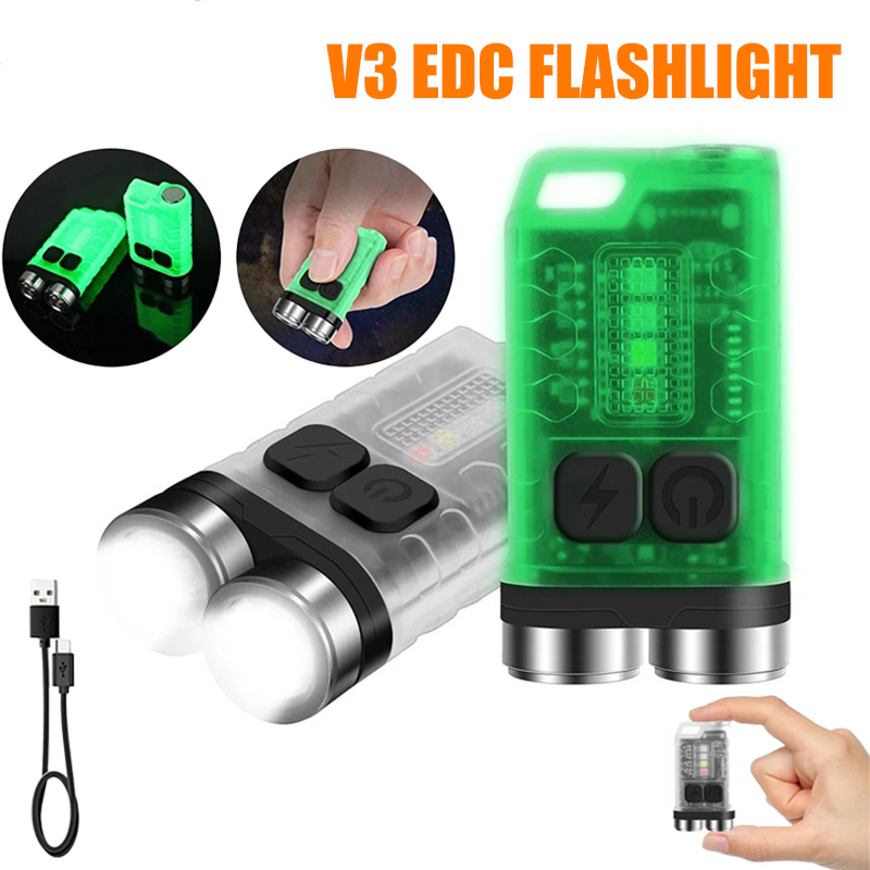 Keychain Flashlight - V3 EDC Flashlight Mini Keychain 900LM