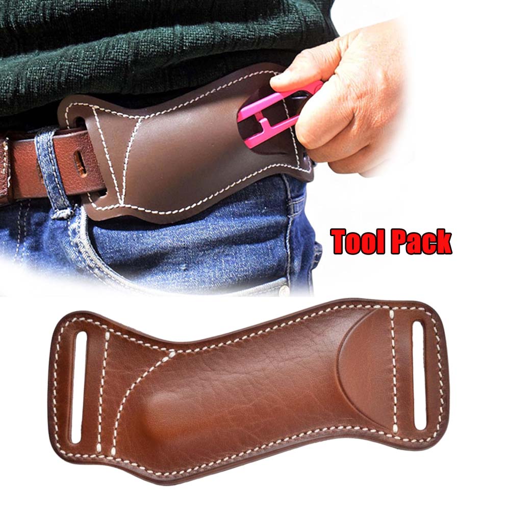 Waist Hanging EDC Knife Sheath - Leather Edc. Carry Pouch 评论和价格