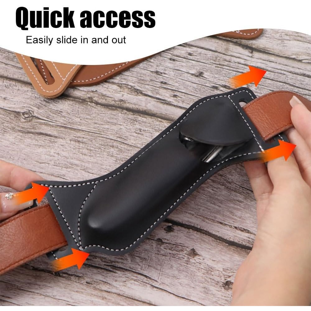 Waist Hanging EDC Knife Sheath - Leather Edc. Carry Pouch 评论和价格