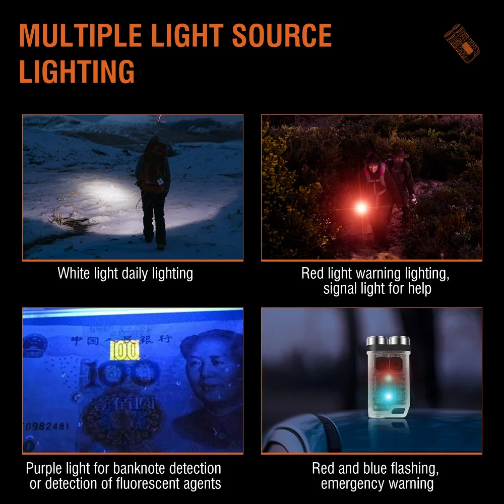 BORUiT V3 LED Keychain Portabl - Keychain Flashlight 评论和价格
