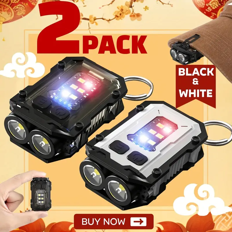 Clip-On Flashlight Rechargeabl - Keychain Flashlight 评论和价格
