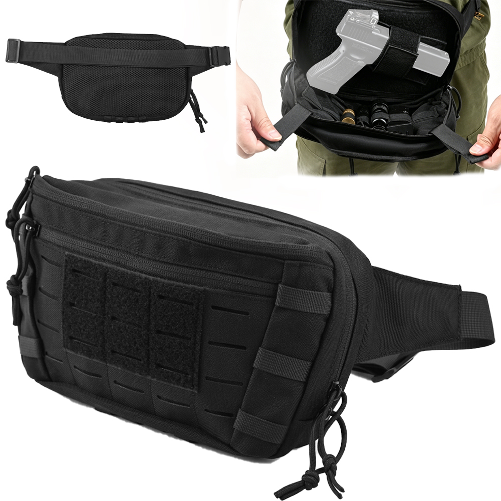 Tactical Pistol Waist Bag CCW  - Edc Carry Fanny Pack 评论和价格