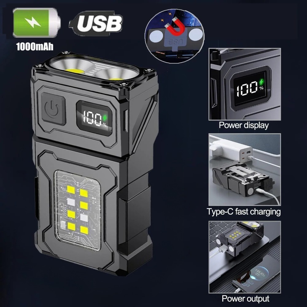 180° Rotatable LED Flashlight  - Keychain Flashlight 评论和价格