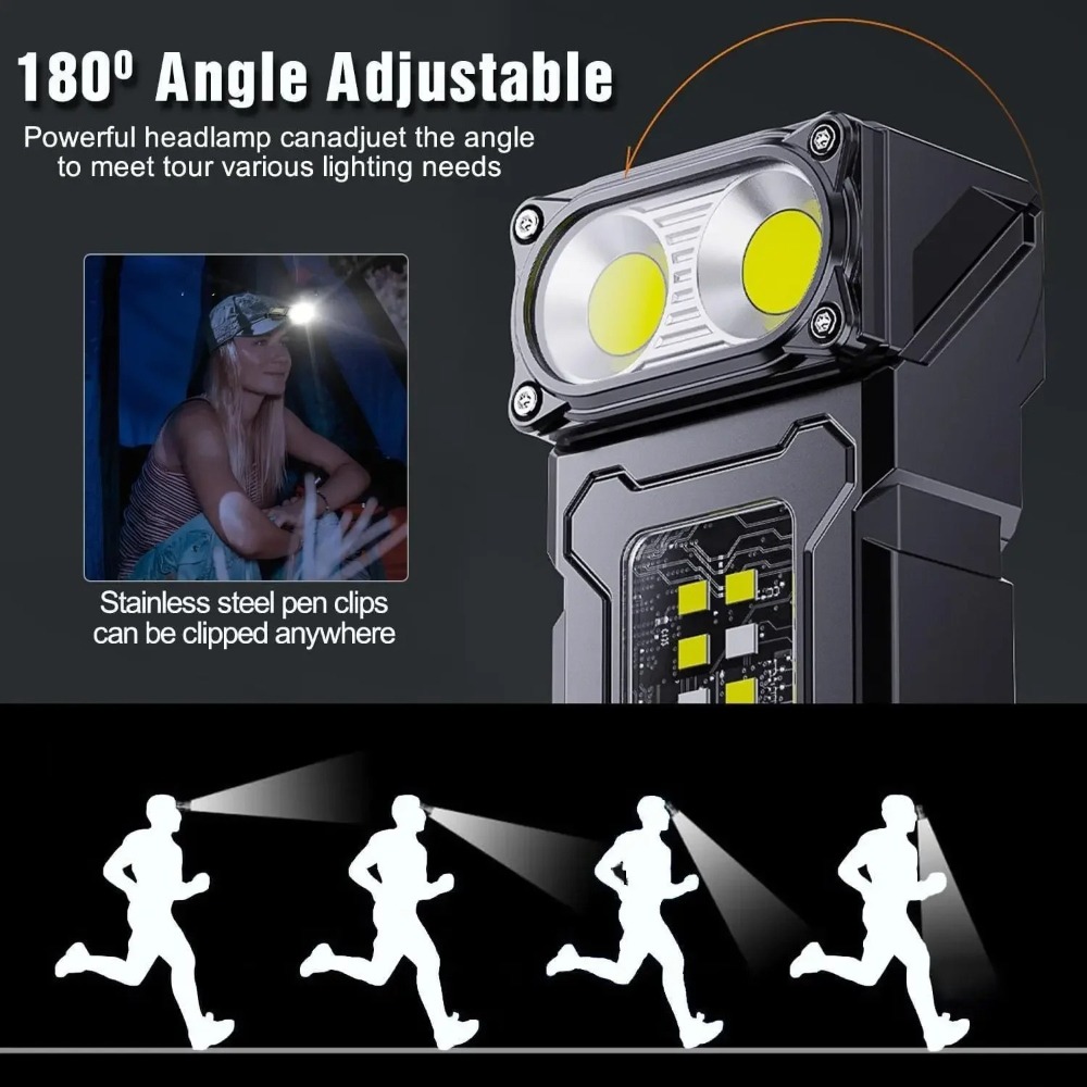 180° Rotatable LED Flashlight  - Keychain Flashlight 评论和价格