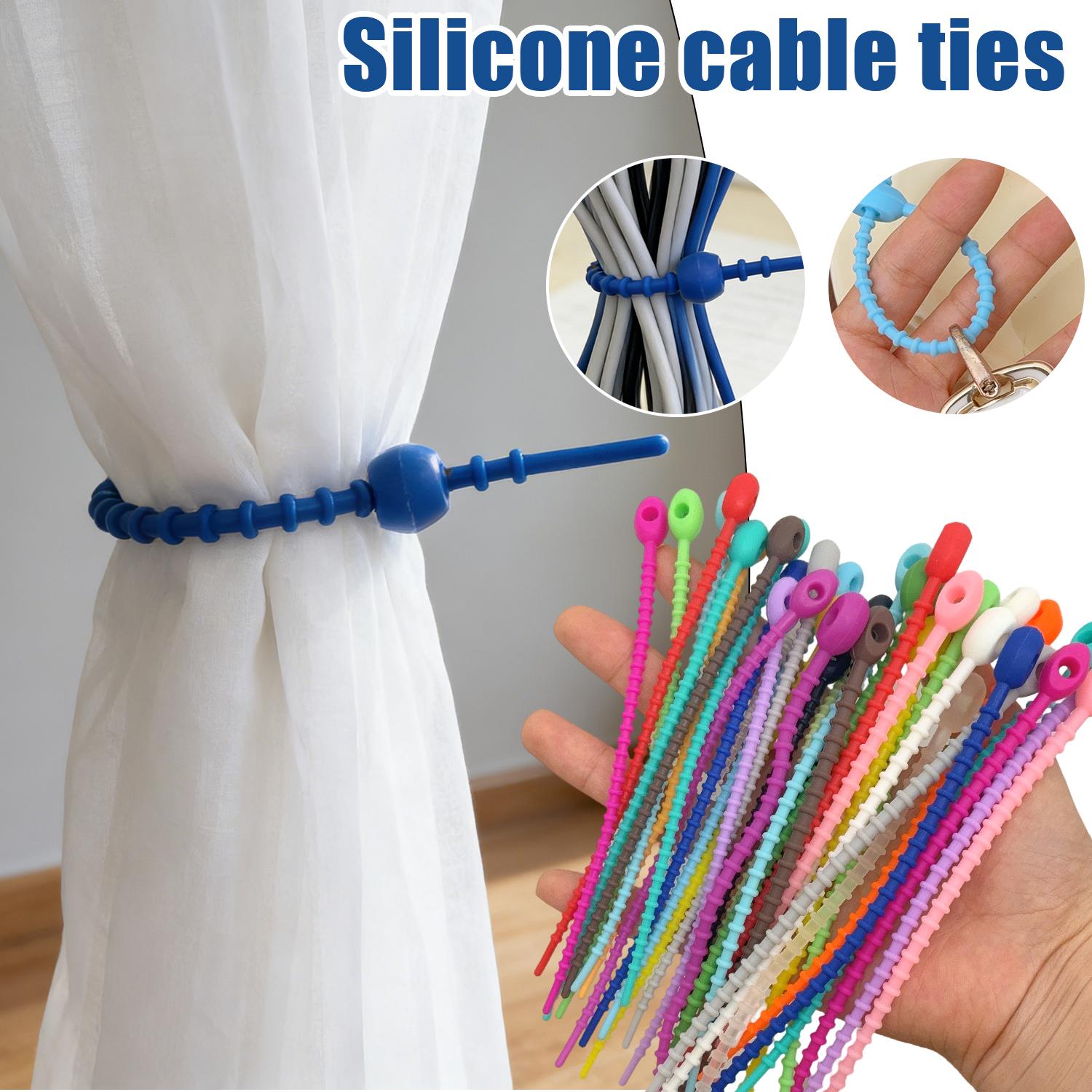 200Pcs/Lot Silicone Reusable B - Gear Tie Reusable 评论和价格