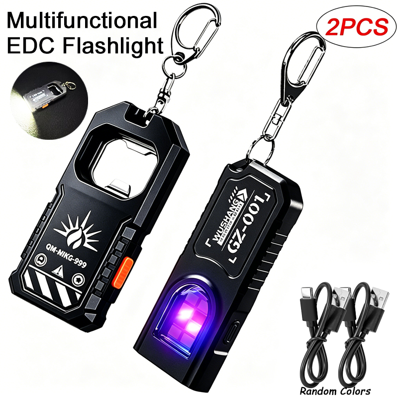2Pcs Portable LED COB Keychain - Keychain Flashlight 评论和价格