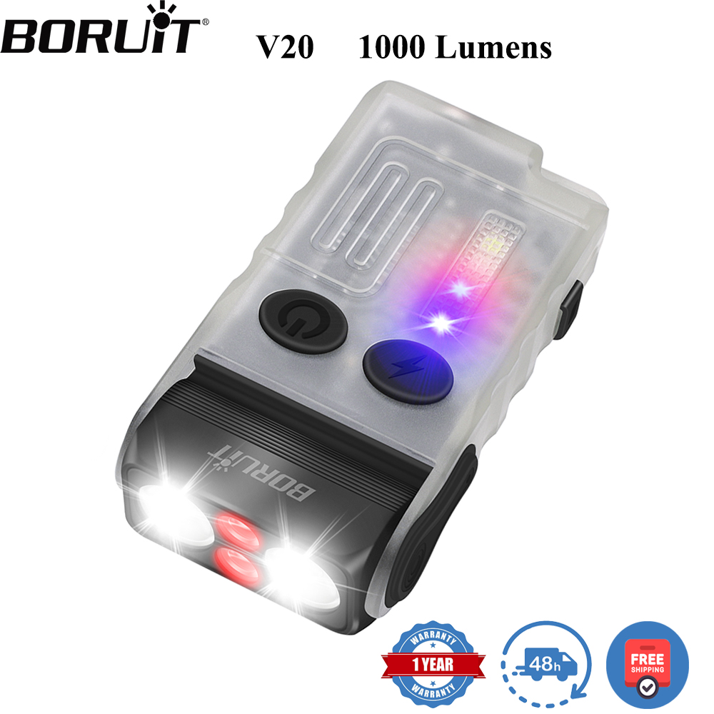 BORUiT V20 Fluorescence Buzzer - Keychain Flashlight 评论和价格