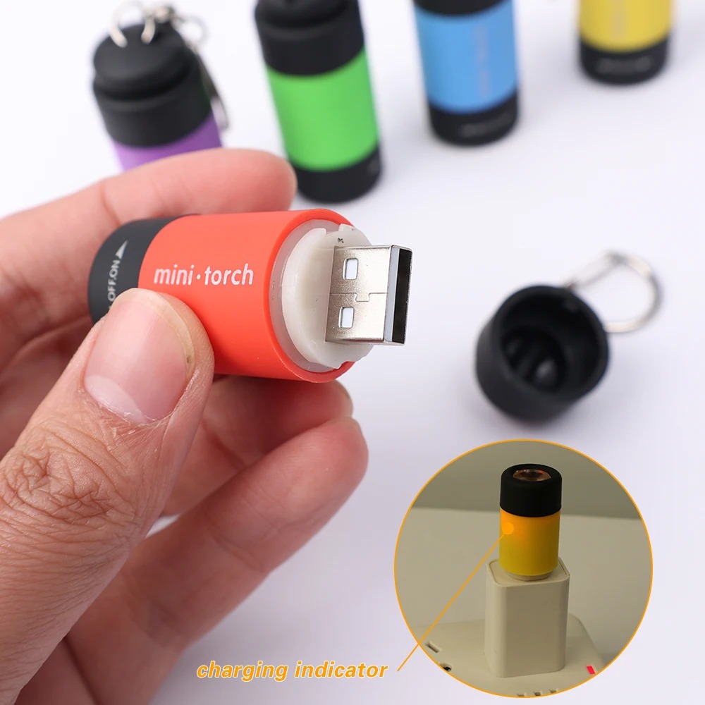 USB Rechargeable Camping Mini  - Keychain Flashlight 评论和价格