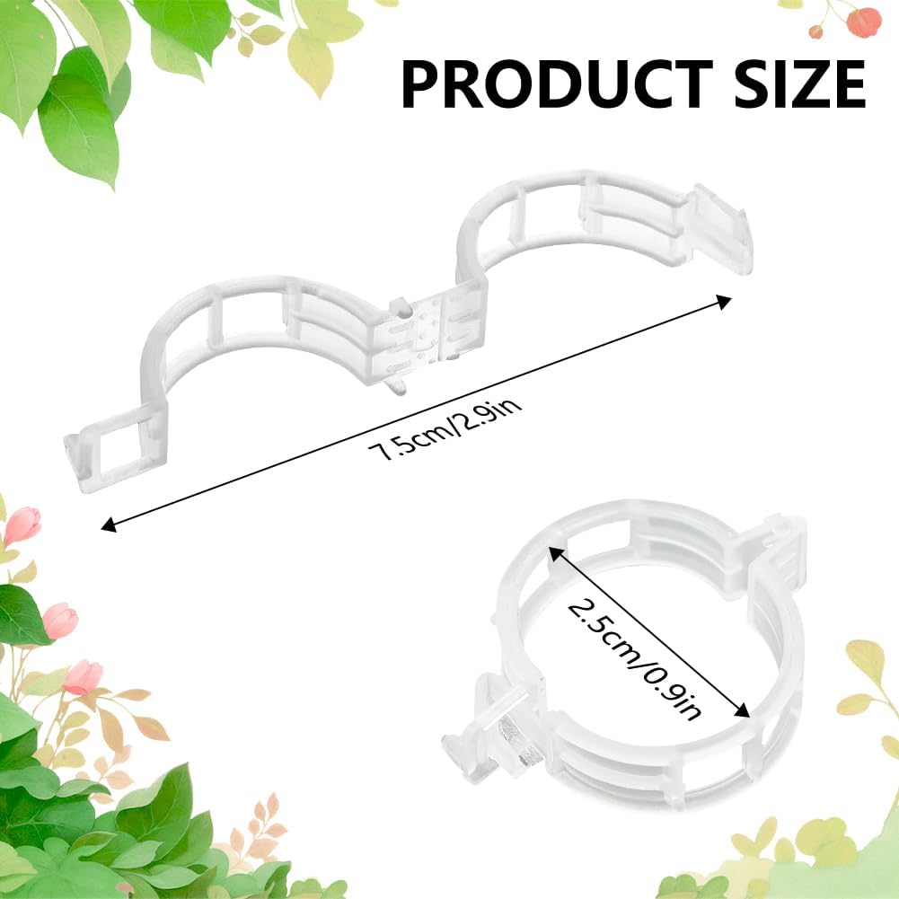 100PCS Plant Support Clips Reu - Gear Tie Reusable 评论和价格