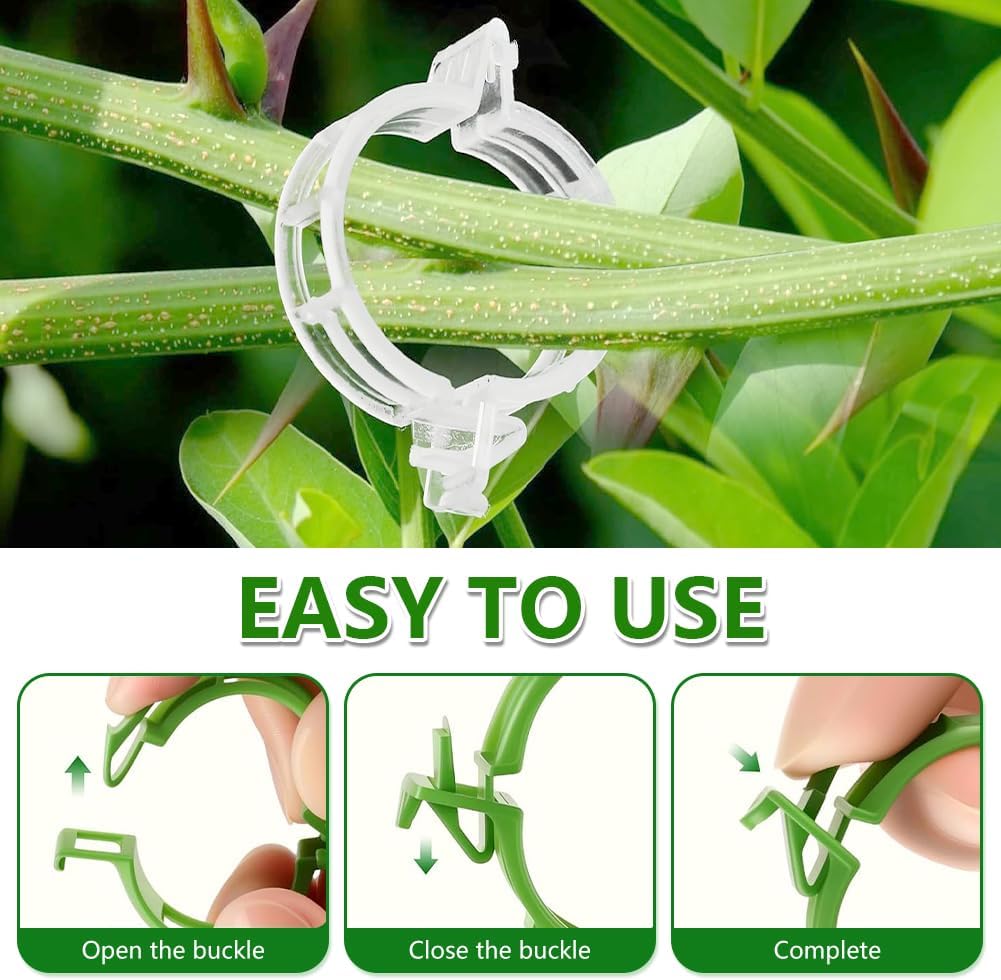 100PCS Plant Support Clips Reu - Gear Tie Reusable 评论和价格