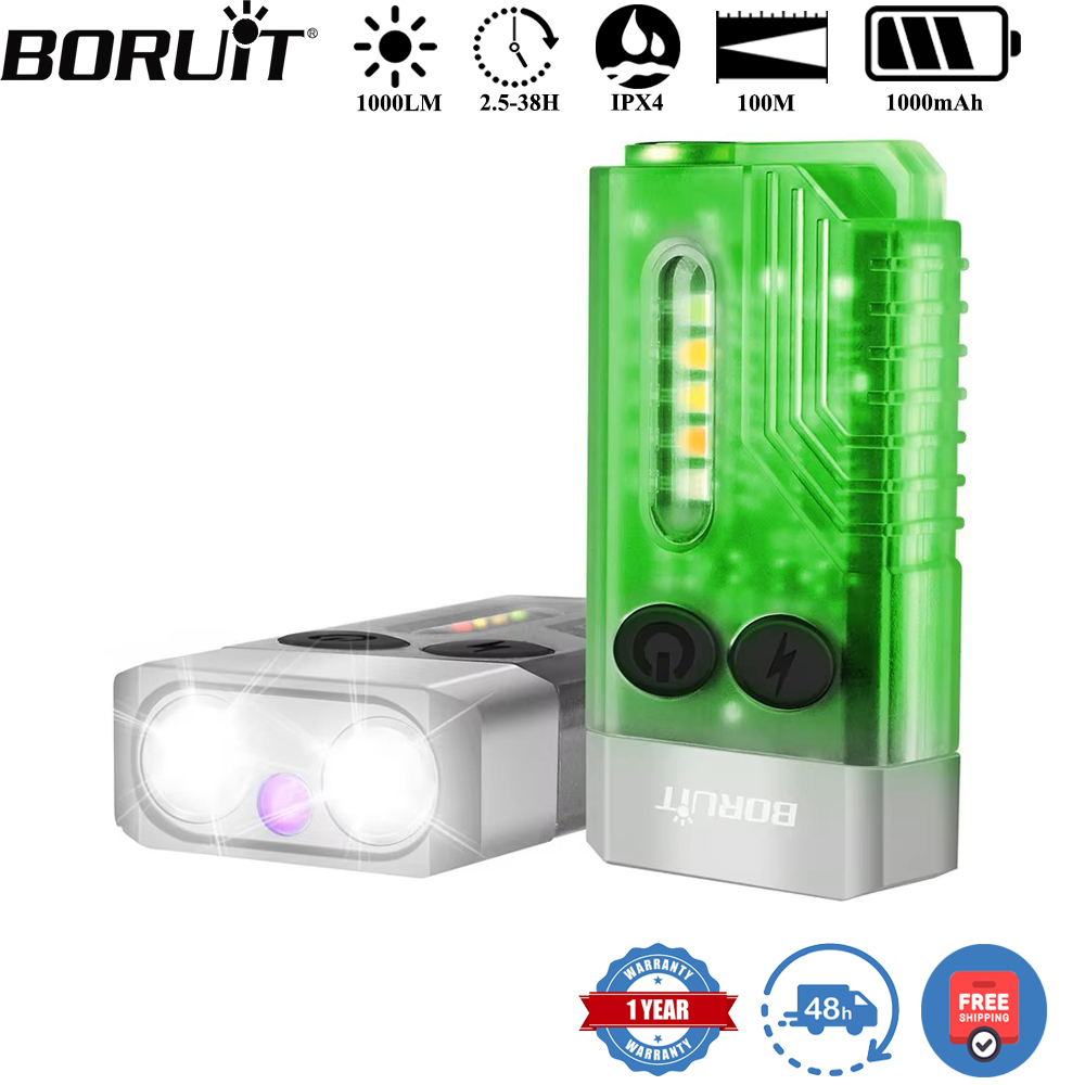 BORUiT V10 Keychain UV LED EDC - Keychain Flashlight 评论和价格