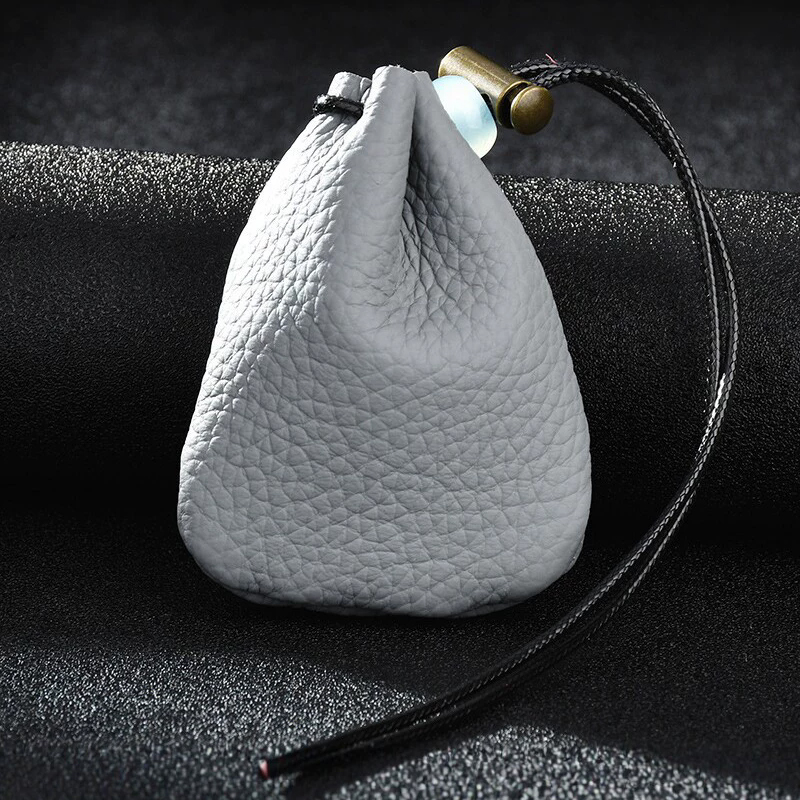 Premium Genuine Leather Drawst - Leather Edc. Carry Pouch 评论和价格